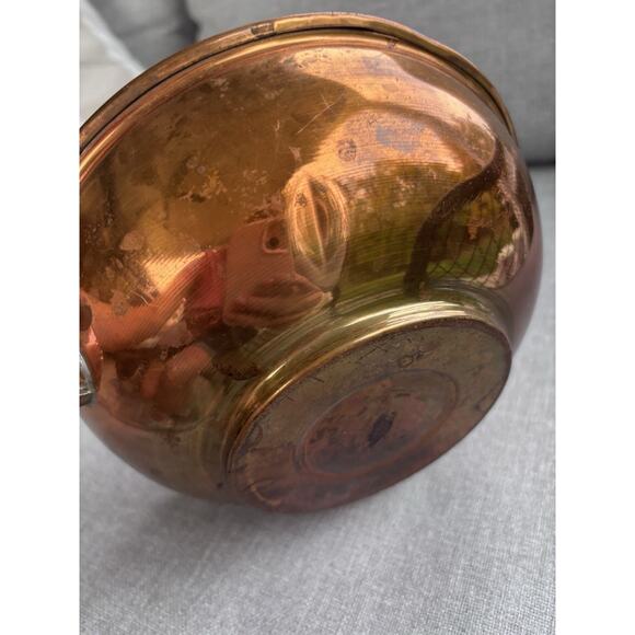 Vintage Retro Copper Tea Kettle Tin Lined Wood Handle Farmhouse Cottage - Picture 8 of 12